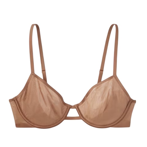New Auden Women’s Mesh Smooth Unlined Comfort Wire Demi Bra Size 36DD Brown NWT - Picture 1 of 2